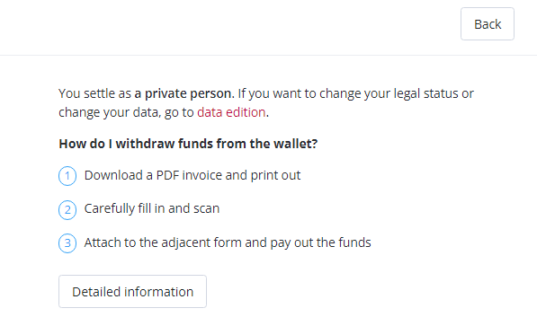 Private person data notice