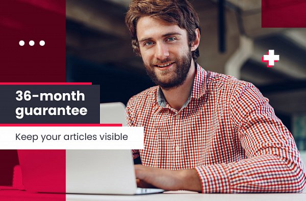 36 month guarantee - keep your articles visible